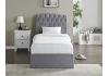 3ft Single Roz light grey fabric upholstered Ottoman lift up bed frame bedstead 3